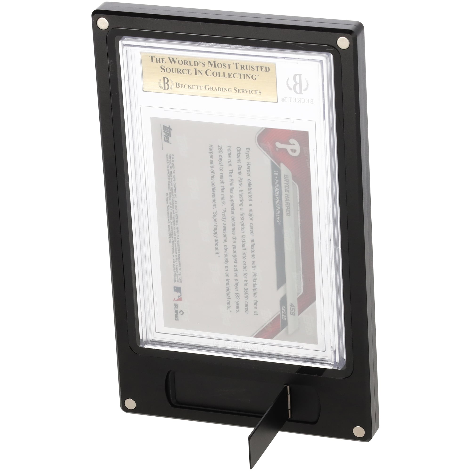 Premier Trading Card Slab Holder with Kickstand - UV Protected & Fits Any Grading Company