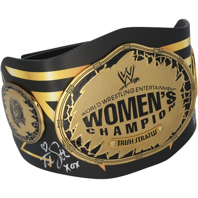 Trish Stratus Autographed 25th Anniversary Signature Series Replica Title Belt with "WWE HOF 2013" Inscription