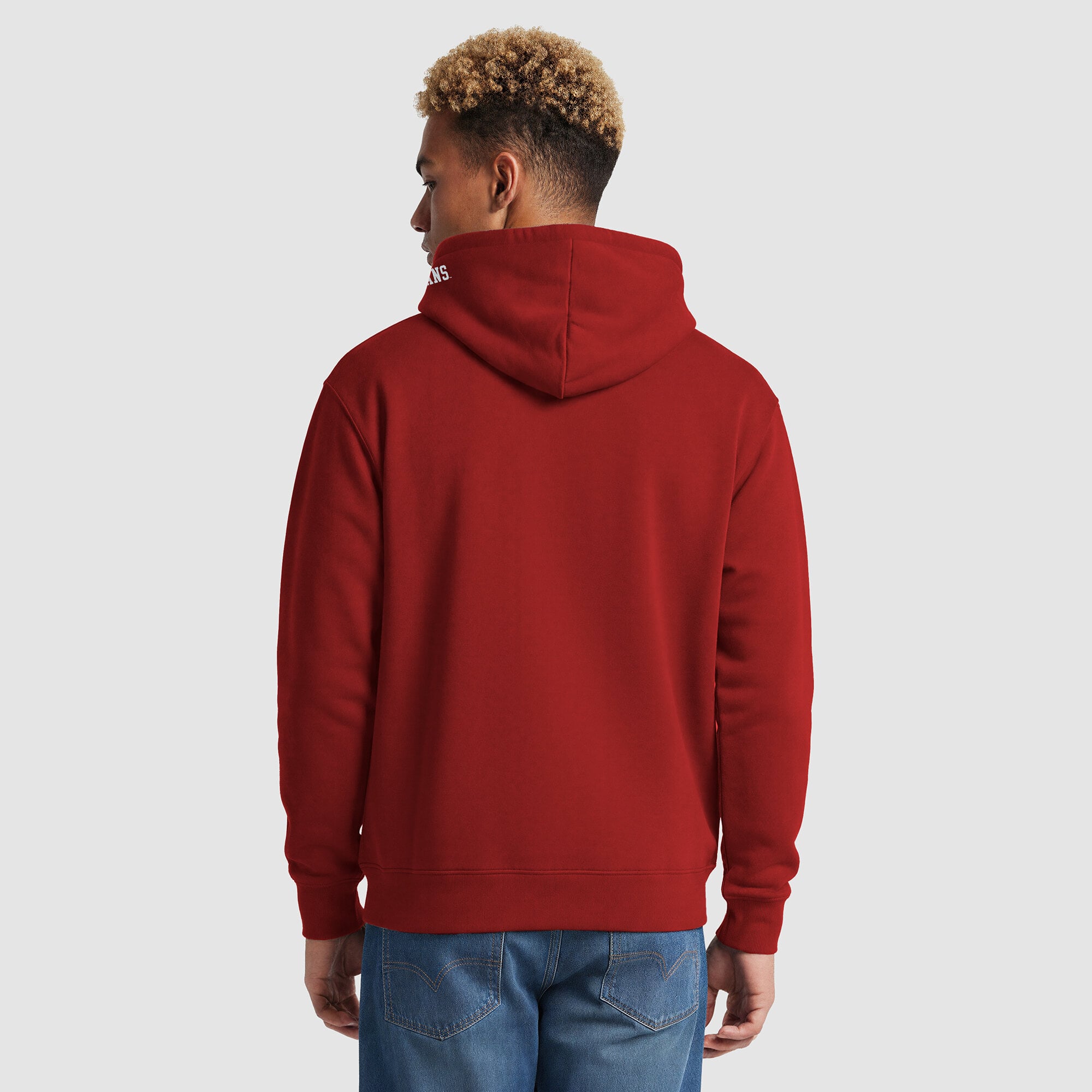 Men's Champion Cardinal/Heather Gray Troy University Trojans Contrast Hoodie
