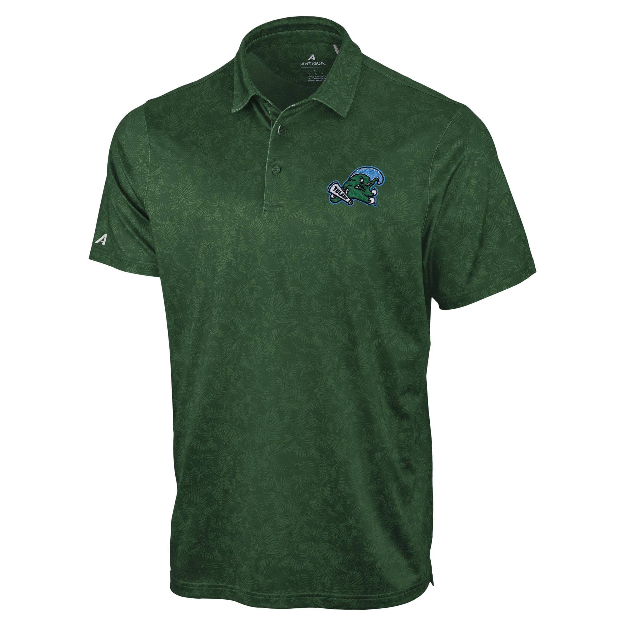 Polo Antigua Green Tulane Wave Lush pour homme