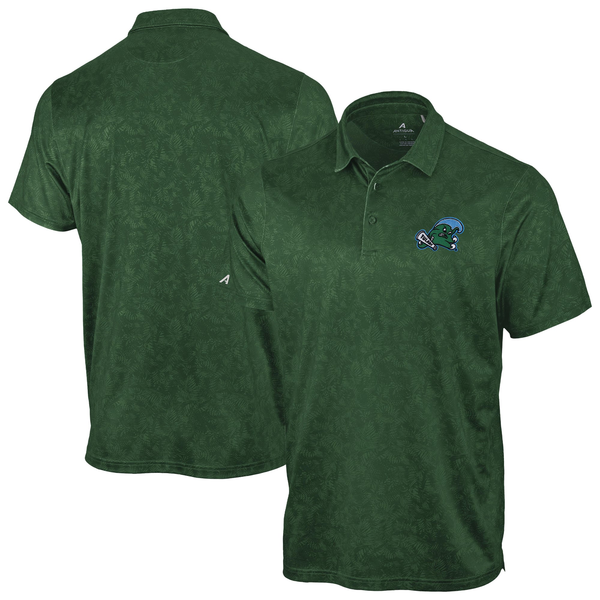 Polo Antigua Green Tulane Wave Lush pour homme