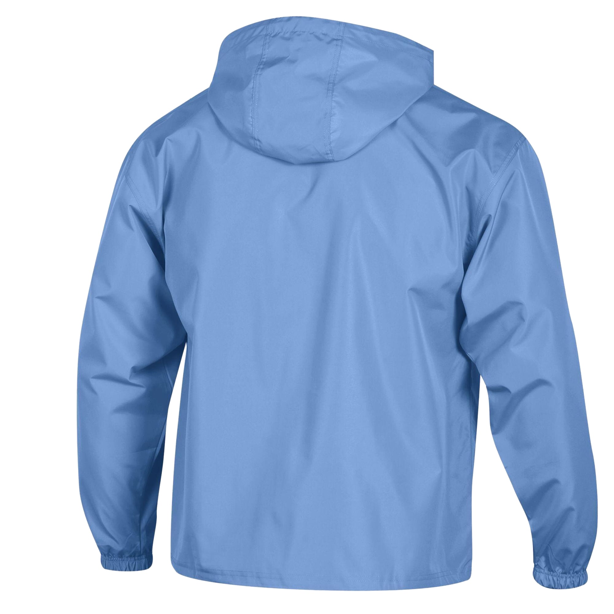 Veste à capuche zippée demi-zip compressible Champion pour homme, bleu clair, motif vague verte Tulane brodé