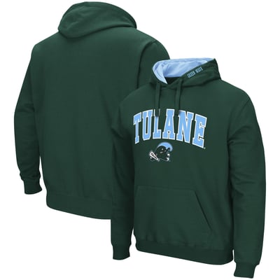  Tulane Green Wave Colosseum Arch & Logo Hoodie - Green