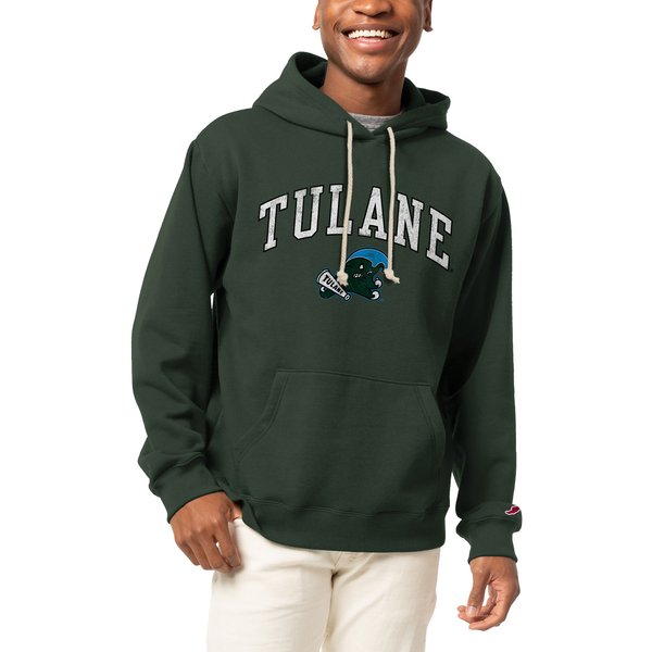 Tulane Green Wave League Collegiate Wear Essential Fleece Pullover Hoodie -  Green