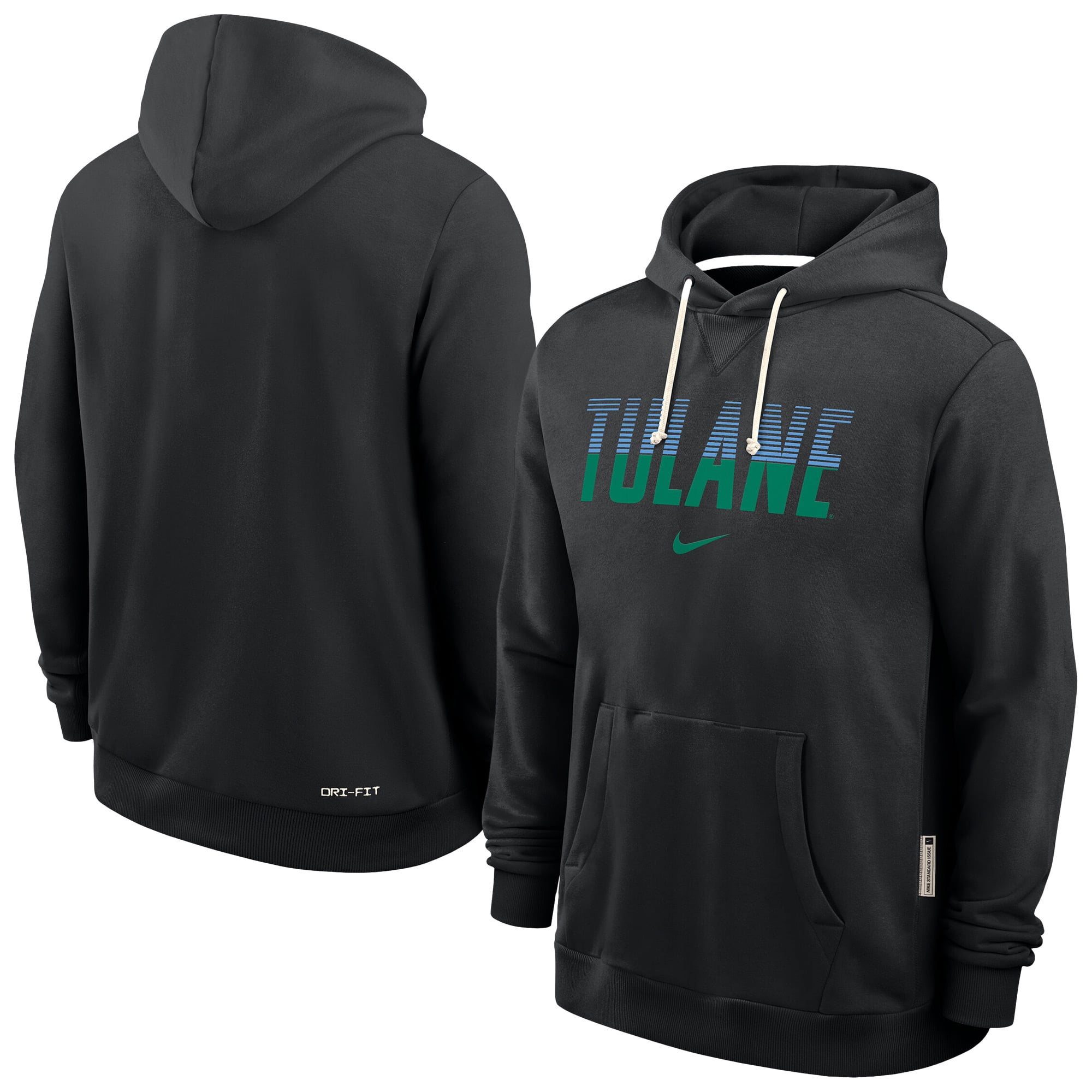 Men's Nike Black Tulane Green Wave 2026 Sideline Dri-FIT Hoodie