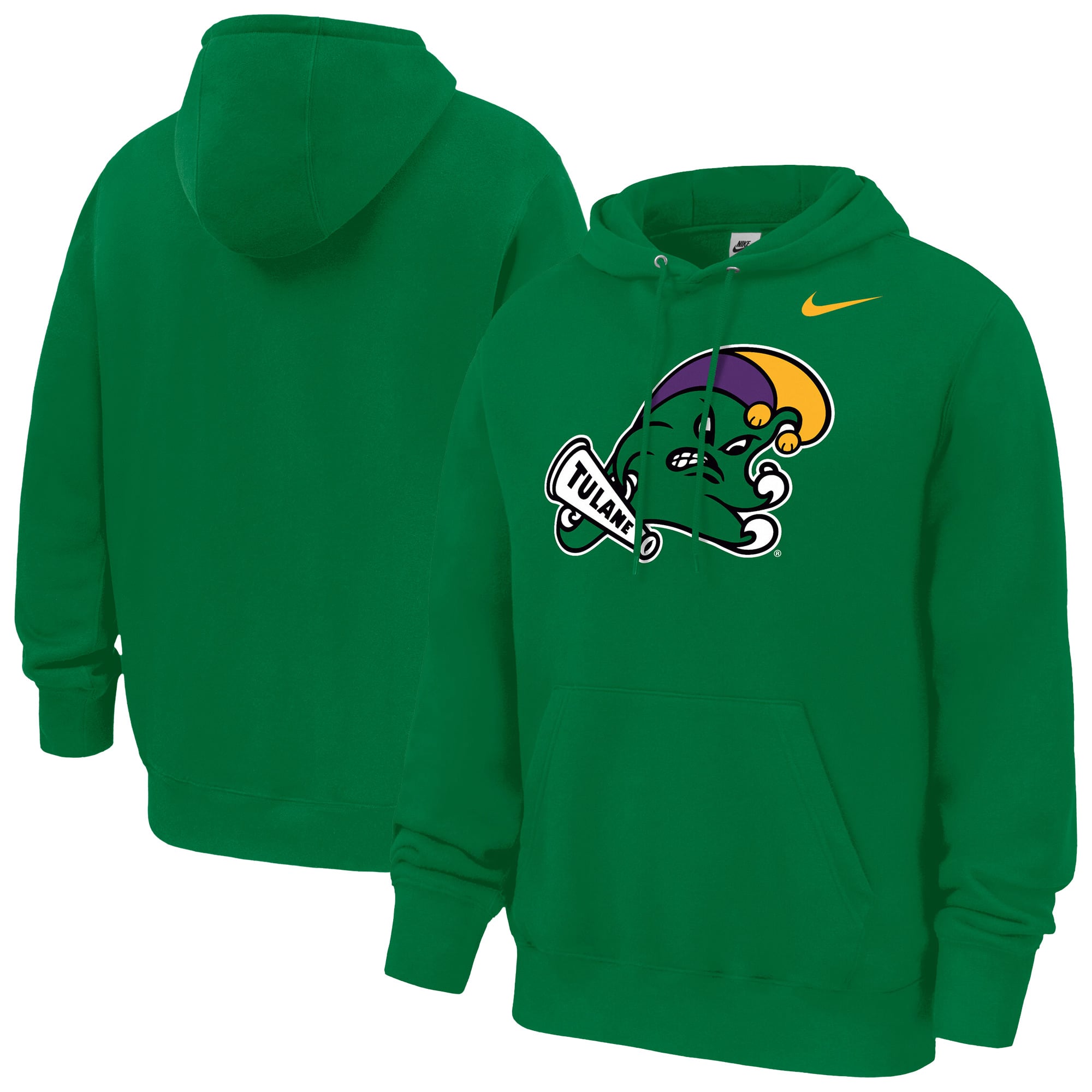 Men's Nike Green Tulane Wave Club Fleece Hoodie