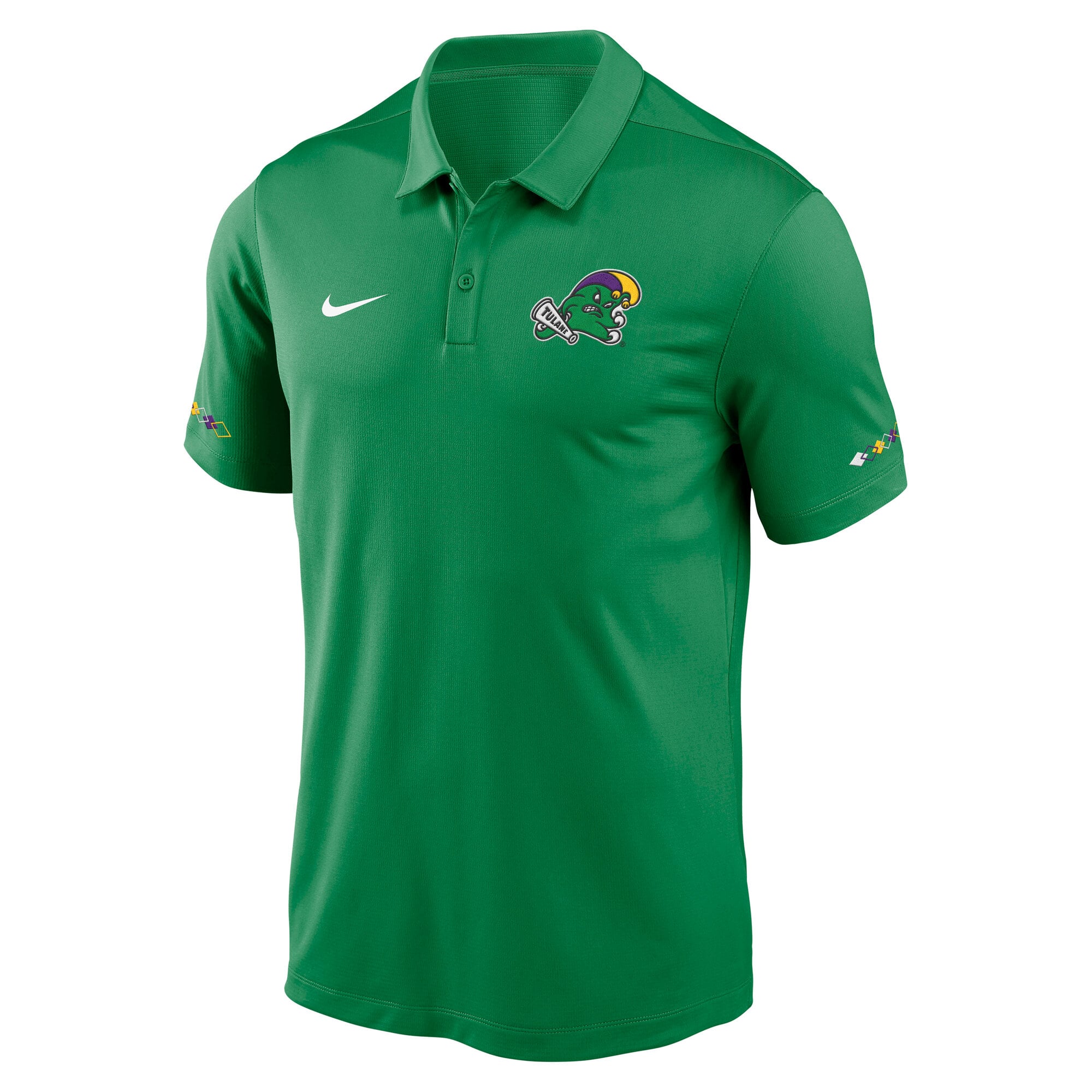 Polo Nike Dri-FIT vert Tulane Green Wave Mardi Gras Victory pour homme