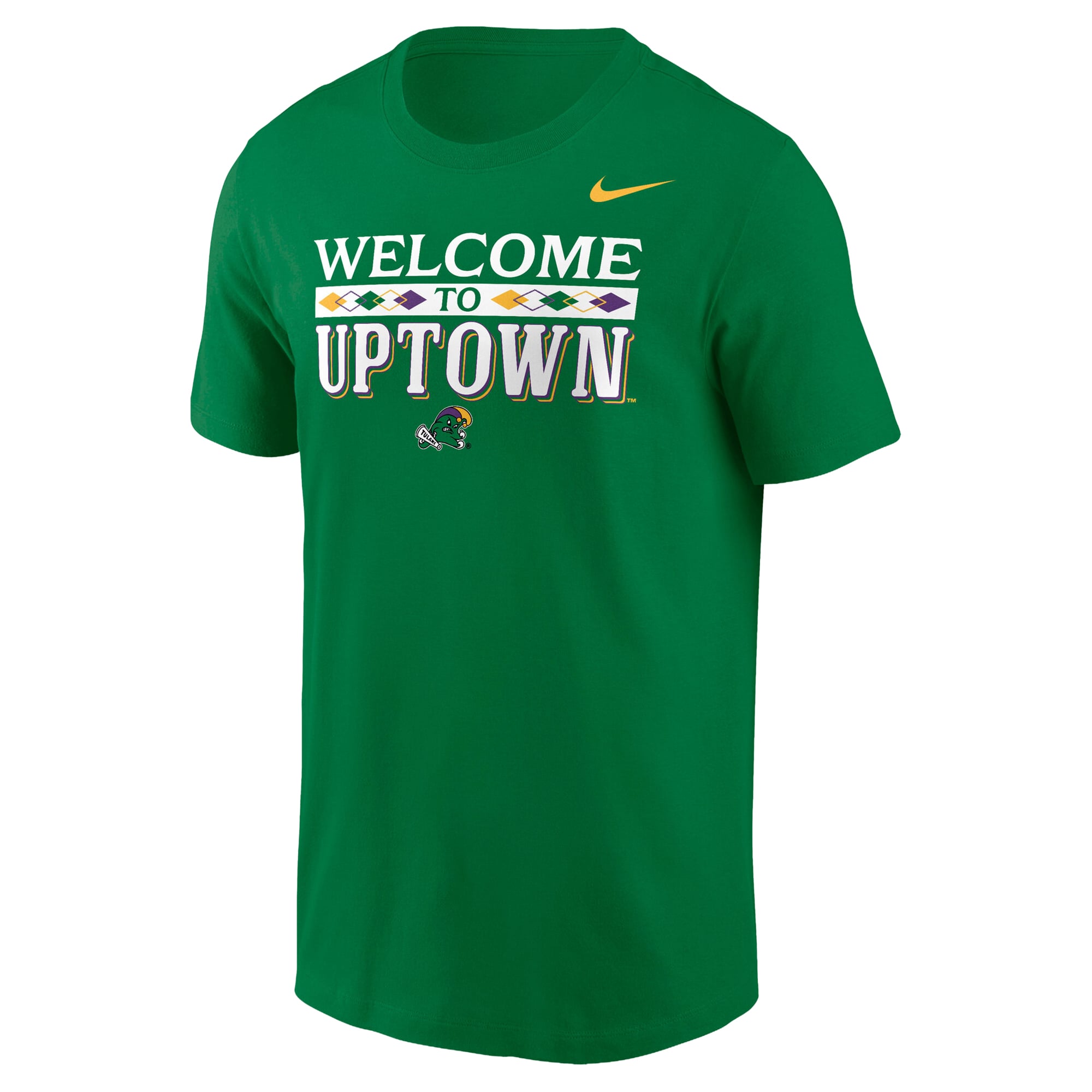 T-shirt Nike Green Tulane Wave Welcome to Uptown Dri-FIT pour homme