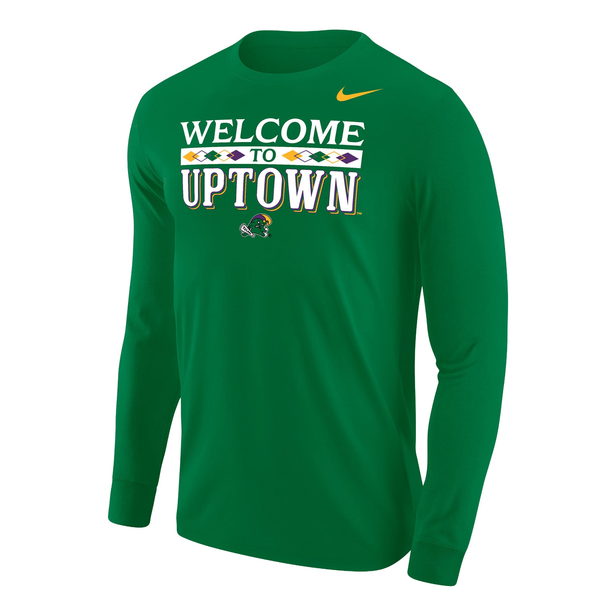 T-shirt à manches longues Nike Green Tulane Wave Welcome To Uptown pour homme