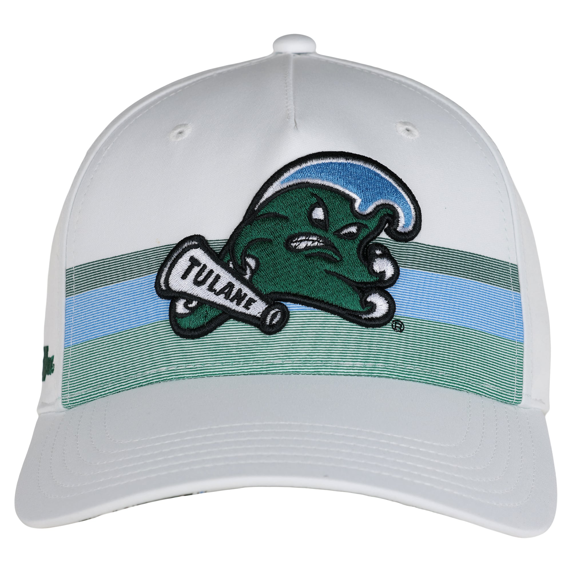 Unisex Ahead White Tulane Green Wave The Sideline Adjustable Hat