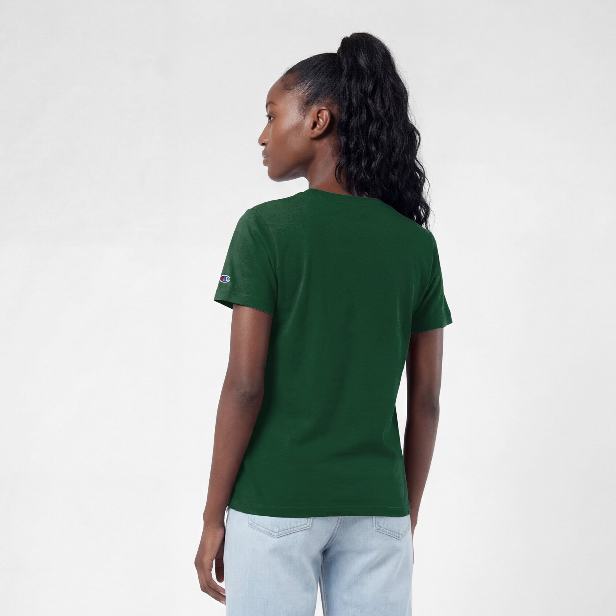 Women's Champion Green Tulane Wave Lifestyle T-Shirt