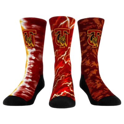 Tuskegee Golden Tigers Rock Em Unisex Three-Piece Team Tones Crew Socks Set