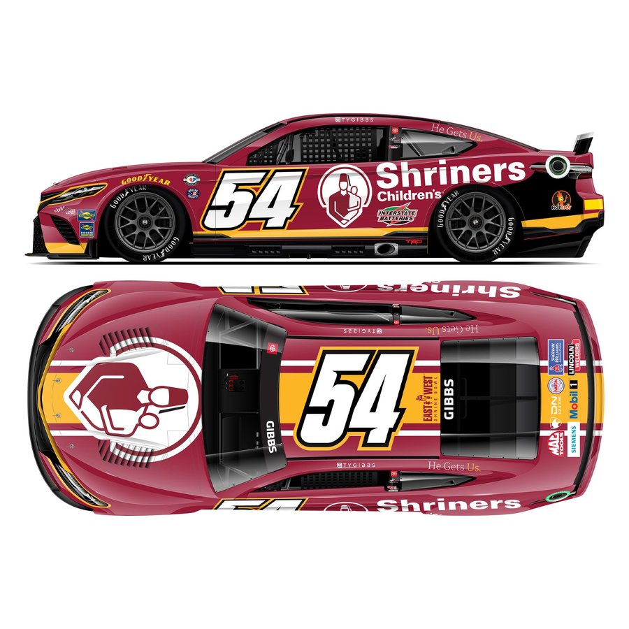 54 Racing Number Nascar Number 54 NEW FOR 2023 #54 Ty Gibbs Racing Sticker Decal SM