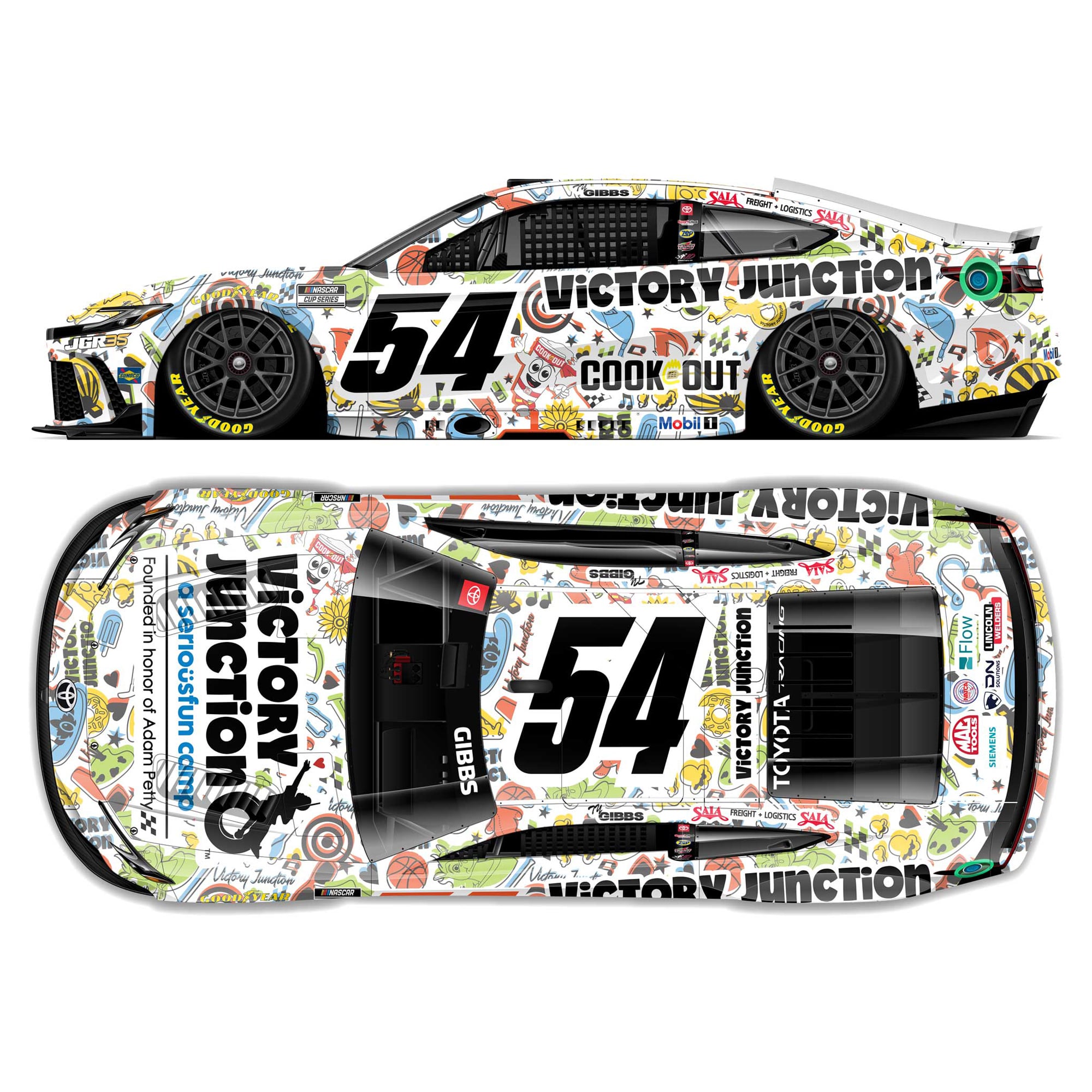 Action Racing Ty Gibbs 2026 #54 Victory Junction 1:24 Regular Paint Die-Cast Toyota Camry XSE