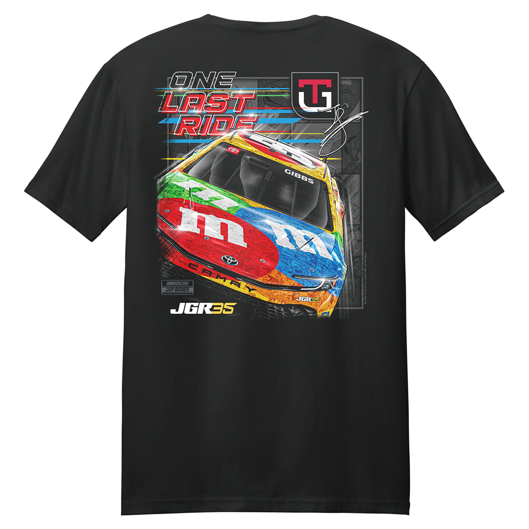 T-shirt homme classique noir Ty Gibbs M&M's Car One Last Ride