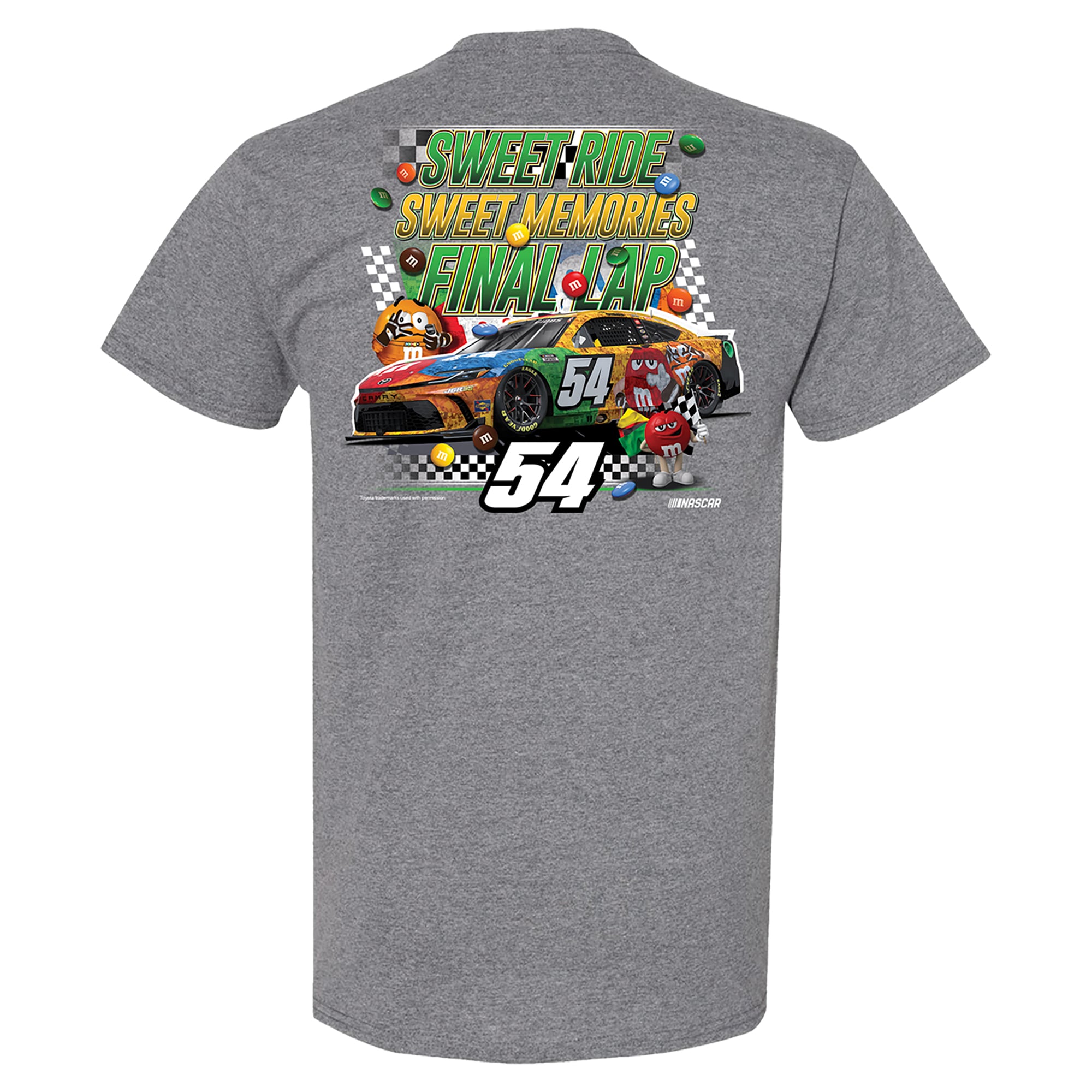 T-shirt homme classique gris chiné Ty Gibbs M&M's Car Final Lap