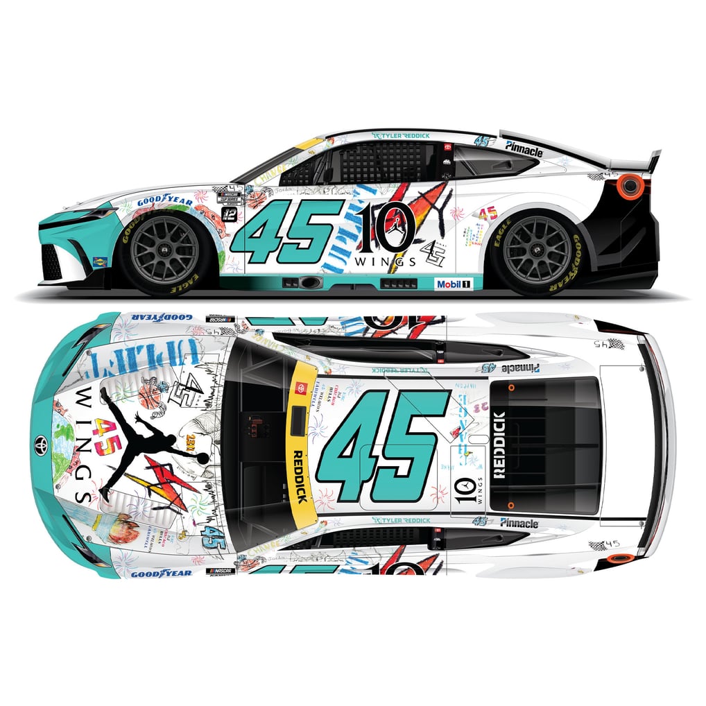 Action Racing Tyler Reddick 2025 #45 Jordan Brand Wings 1:24  display picture 3