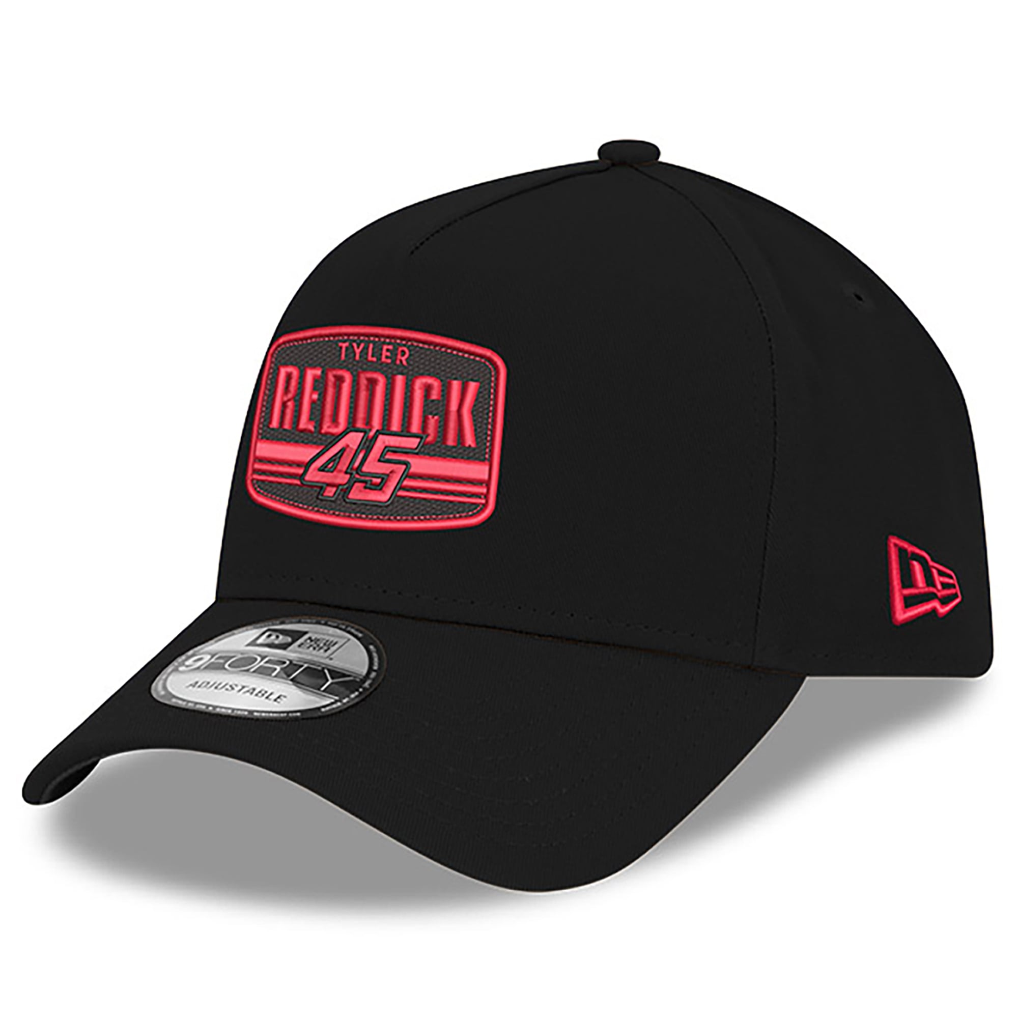 Men's New Era Black Tyler Reddick  9FORTY A-Frame Patch Adjustable Hat