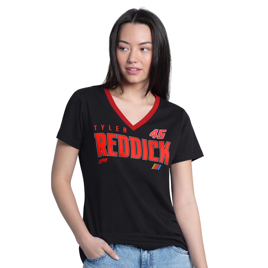 T-shirt col V Tyler Reddick G-III 4Her par Carl Banks pour femme - Noir