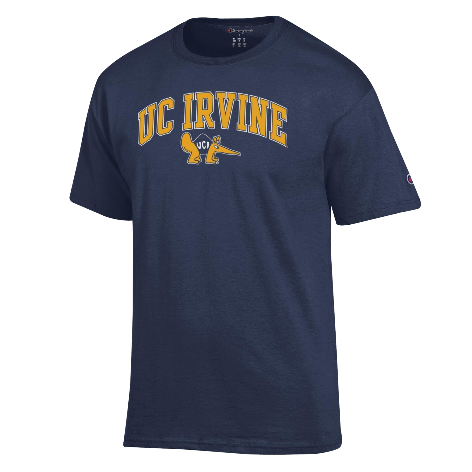 T-shirt Champion bleu marine pour homme avec logo UC Irvine Anteaters Arch
