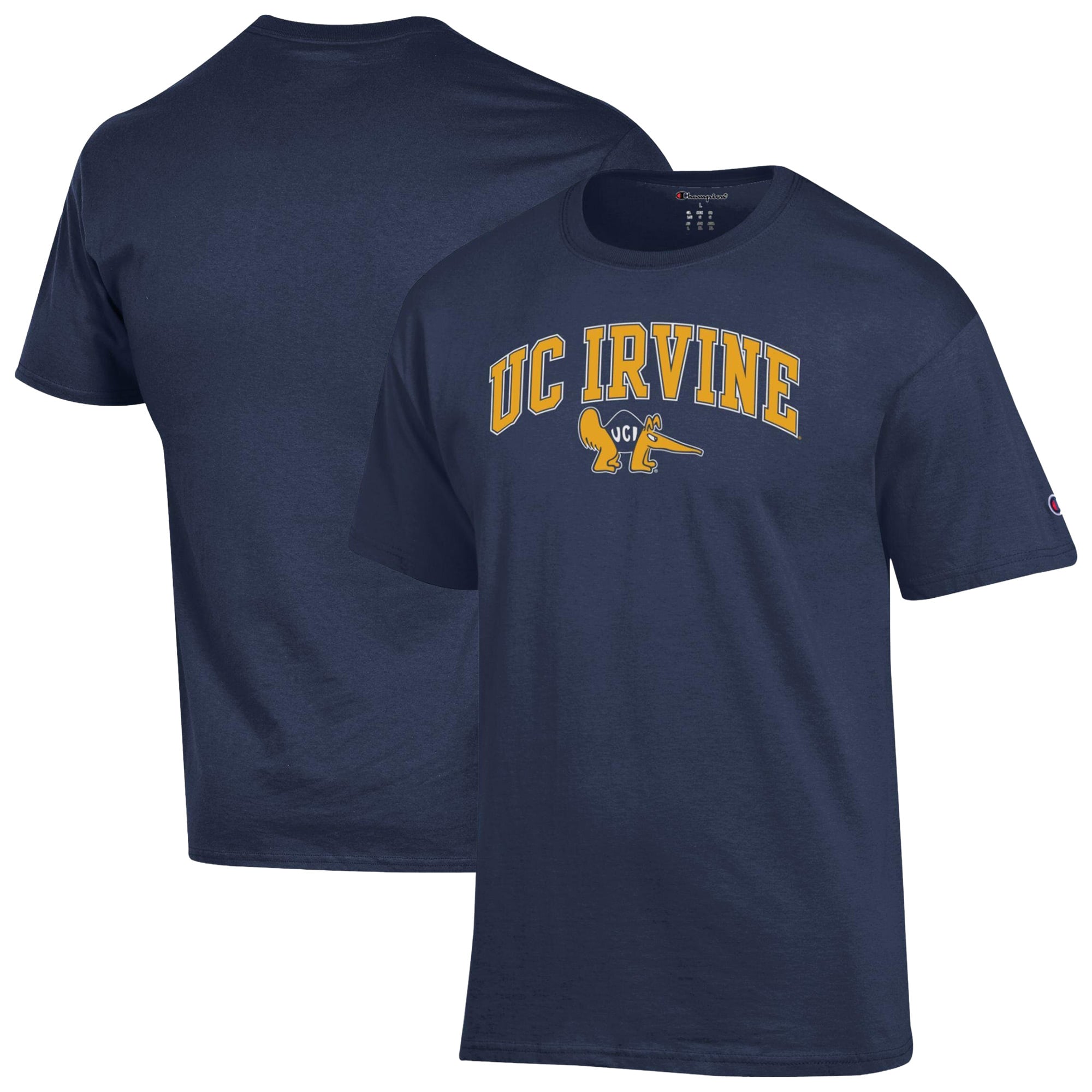 T-shirt Champion bleu marine pour homme avec logo UC Irvine Anteaters Arch