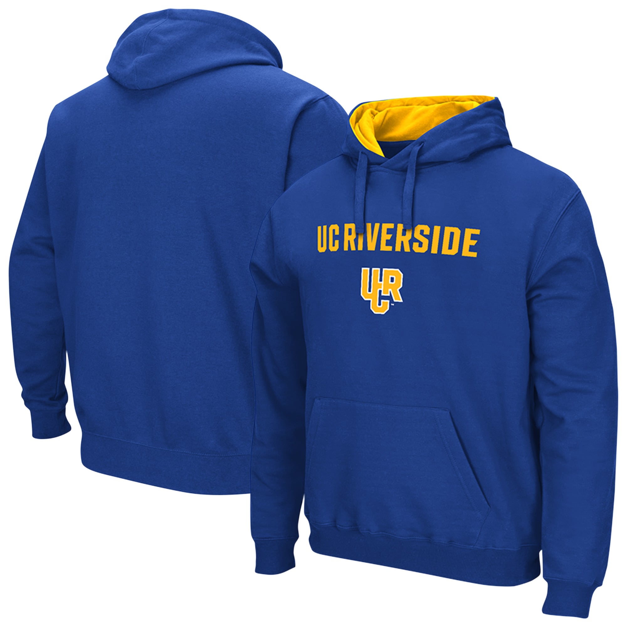 Sweat à capuche pour homme Colosseum Royal UC Riverside Highlanders Arch & Logo 3.0