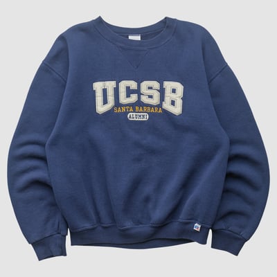 UC Santa Barbara Gauchos Russell 2000s Pullover Sweatshirt - Navy - S by Fanatics Real Vintage