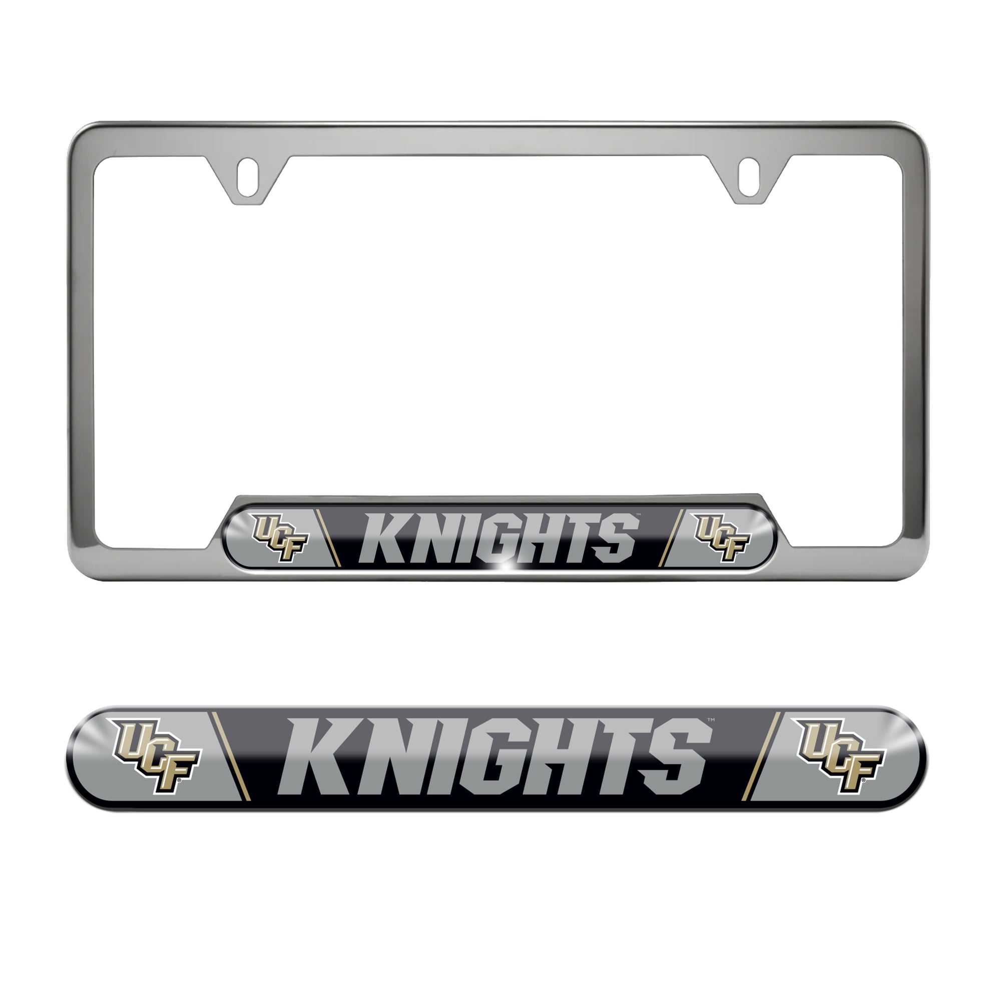 Cadre de plaque d'immatriculation en relief Logo Brands UCF Knights