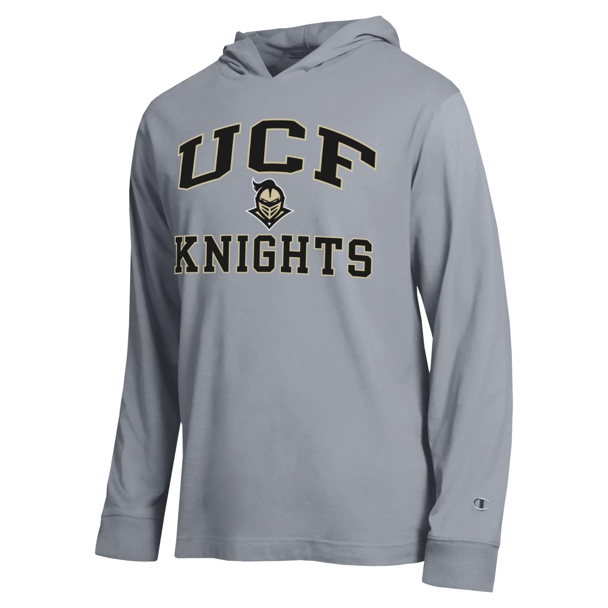 Men's Champion  Heather Gray UCF Knights High Motor All-Star Long Sleeve Hooded T-Shirt