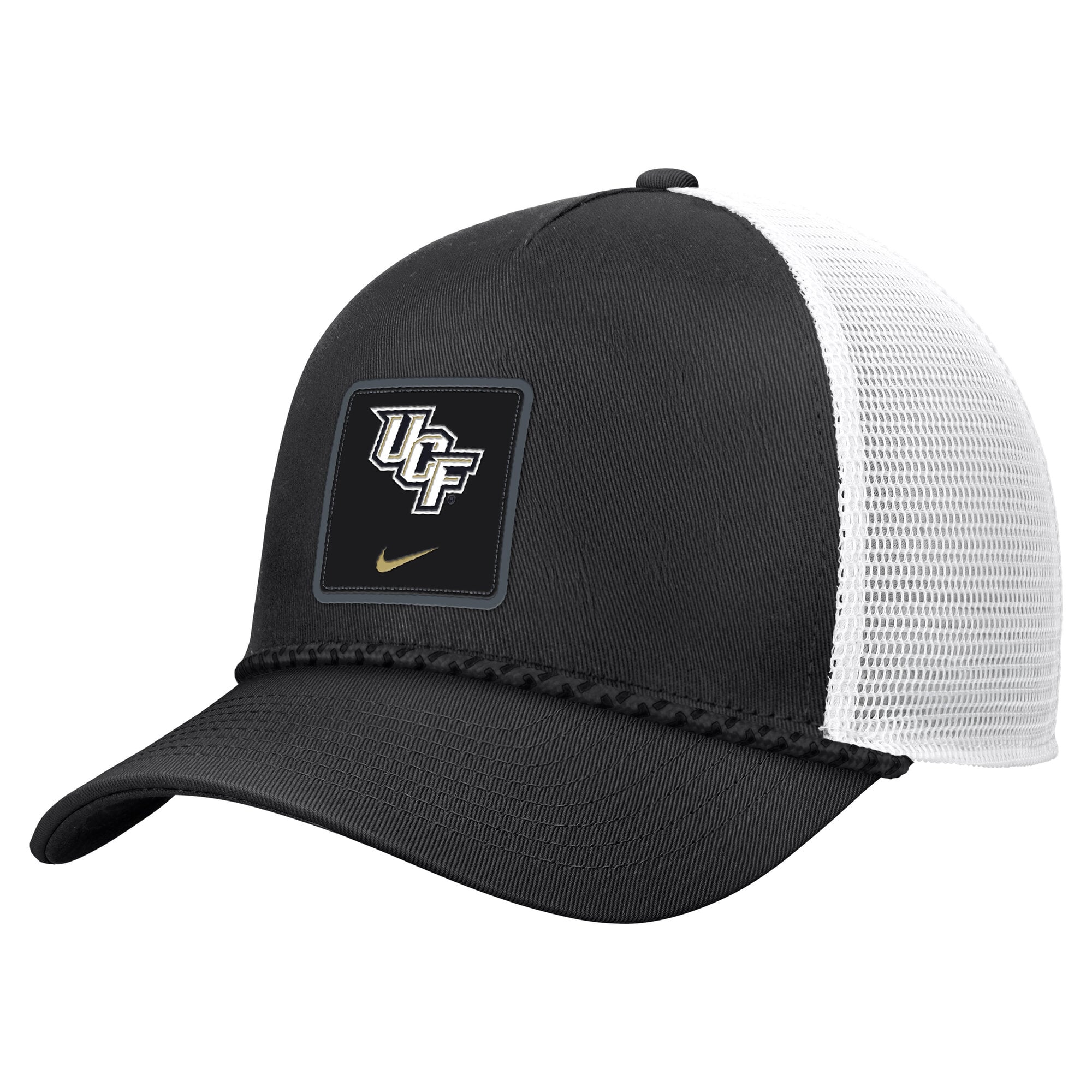 Men's Nike Black UCF Knights 2026 On-Field Rope Adjustable Trucker Hat