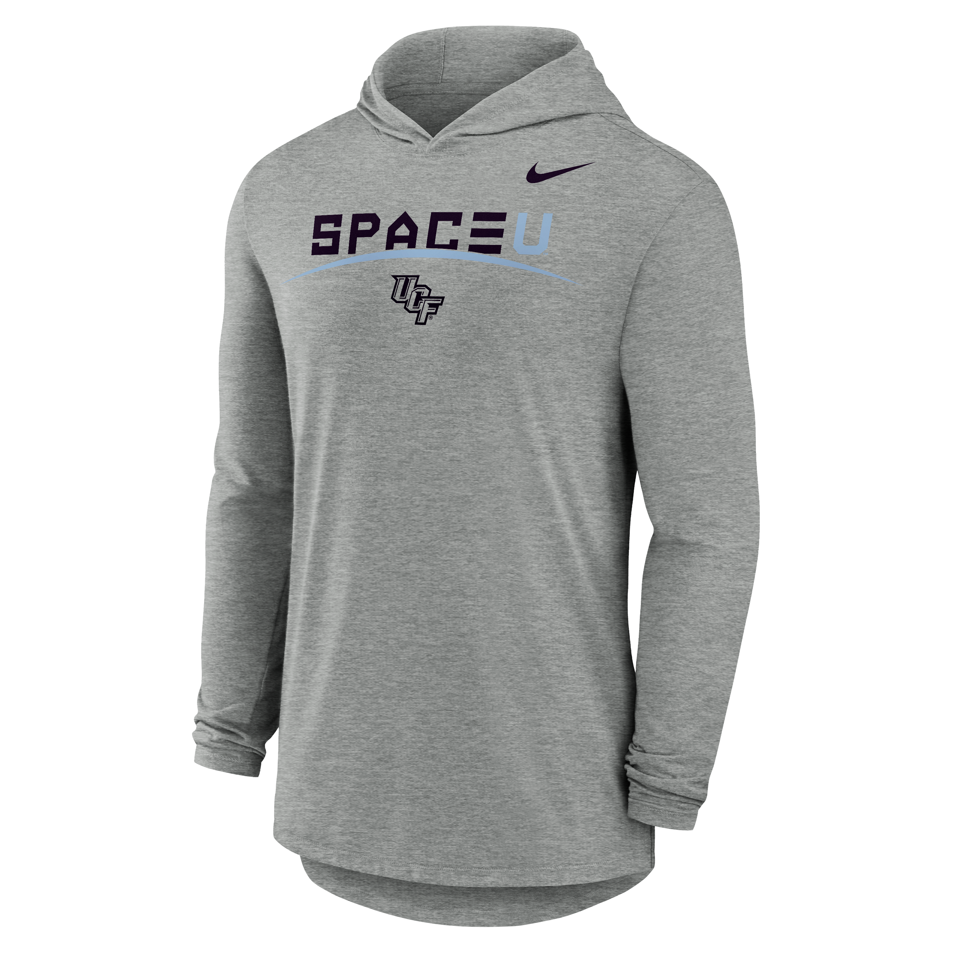 T-shirt à capuche manches longues Nike gris UCF Knights 2026 Space Game Dri-FIT pour homme