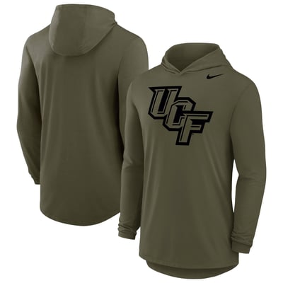 UCF Knights Nike Dri-FIT Military Long Sleeve Hooded T-Shirt - Olive