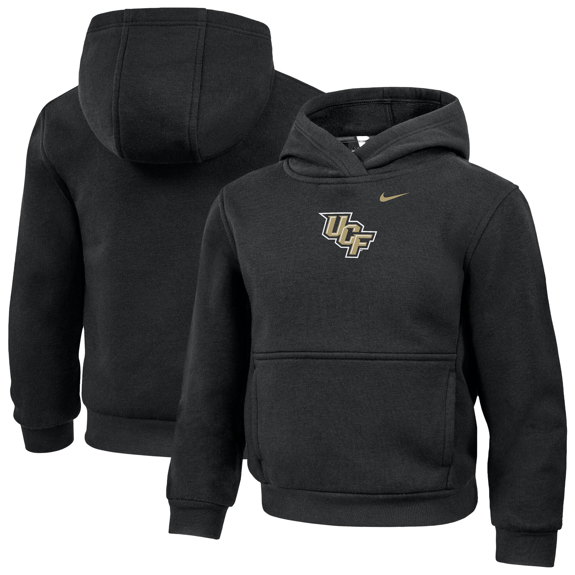 Sweat à capuche Nike noir UCF Knights Core pour enfants d'âge préscolaire