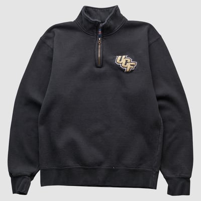 UCF Knights Jansport 2000s 1/4 Zip Sweatshirt - Black - S by Fanatics Real Vintage