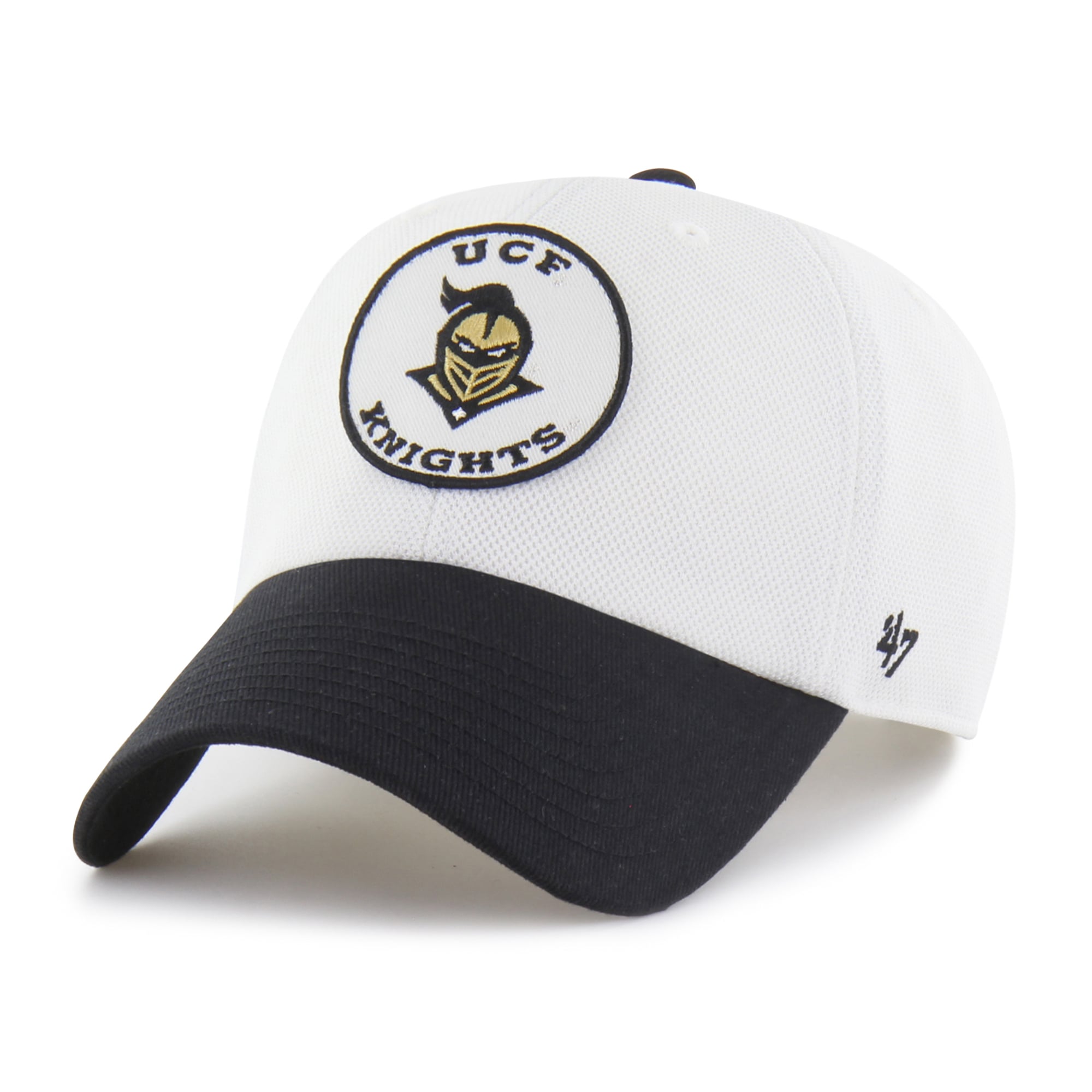 Unisex '47 White/Black UCF Knights Pique Patch Clean Up Adjustable Hat