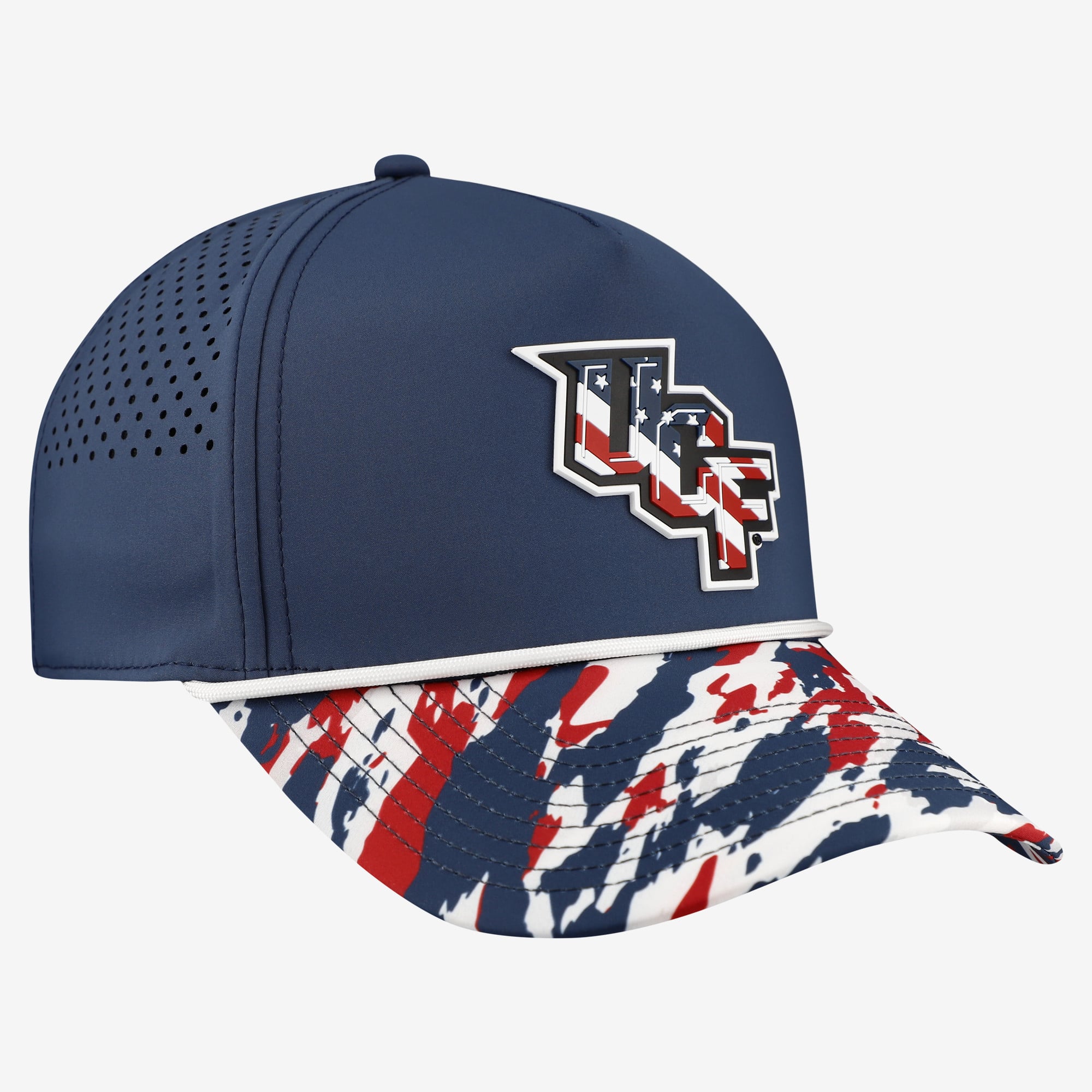 Casquette unisexe à cordon ajustable, bleu marine, UCF Knights, étoiles et rayures