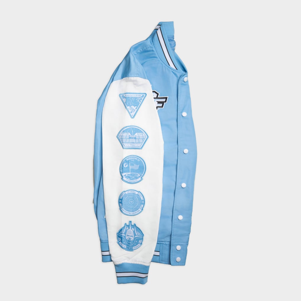 Unisex Homefield Light Blue UCF Knights Space Game Full-Snap Bomber Jacket