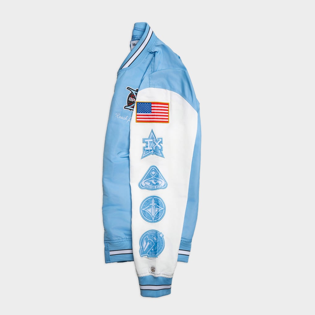Unisex Homefield Light Blue UCF Knights Space Game Full-Snap Bomber Jacket