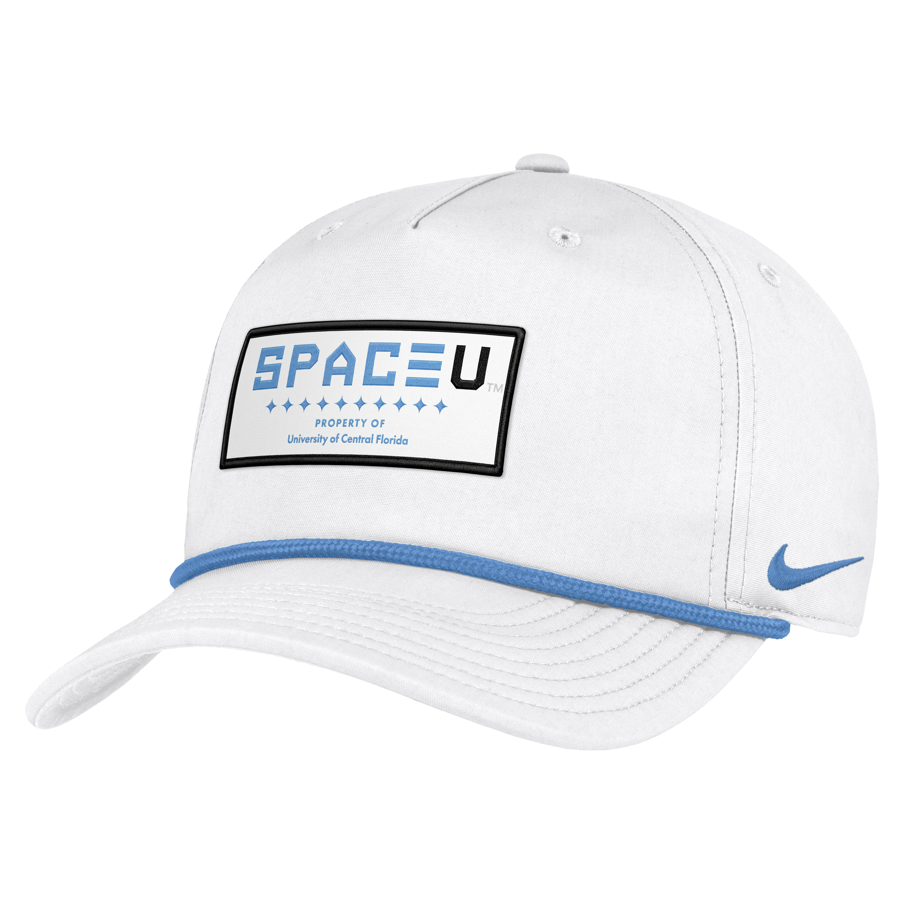 Casquette unisexe Nike blanche UCF Knights 2026 Space Game Rope Rise ajustable
