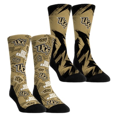  UCF Knights Rock Em Unisex Game Day Two-Pack Crew Socks Set - Gold