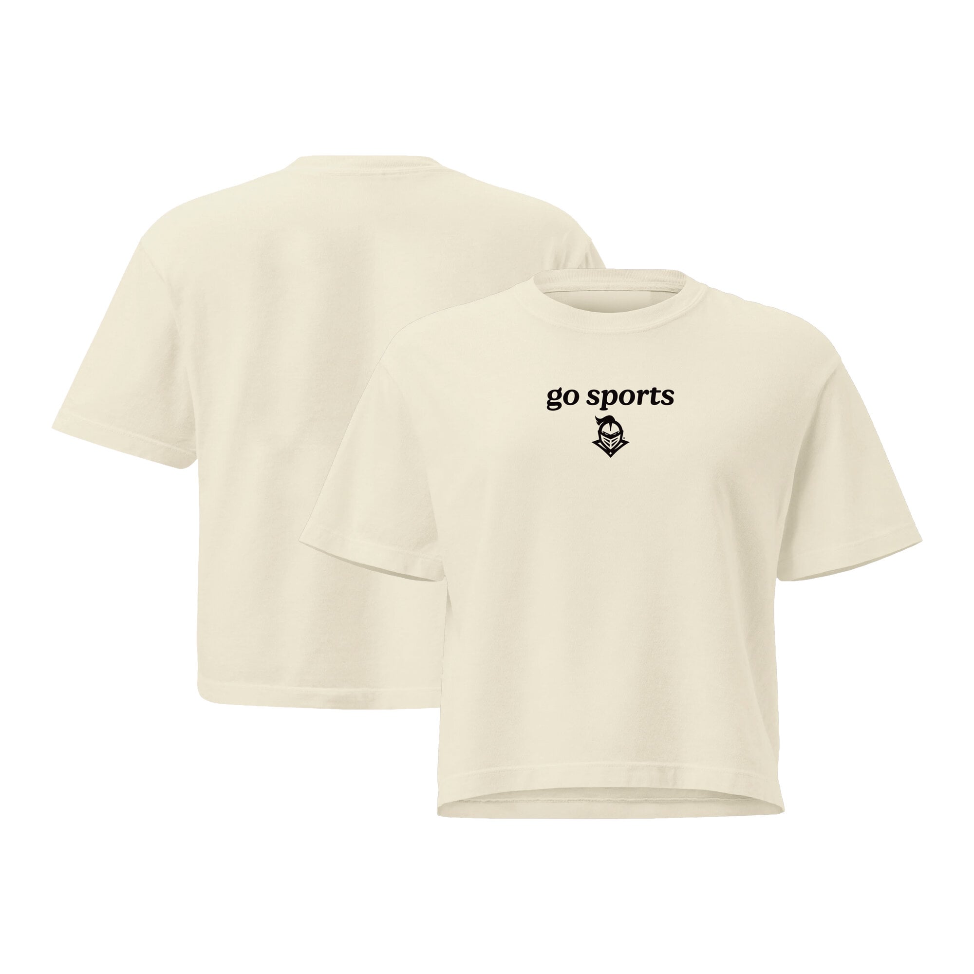Women's Comfort Colors Cream UCF Knights Go Sports Cropped T-Shirt