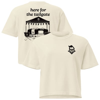 UCF Knights Comfort Colors Women's Here For The Tailgate Cropped T-Shirt - Cream