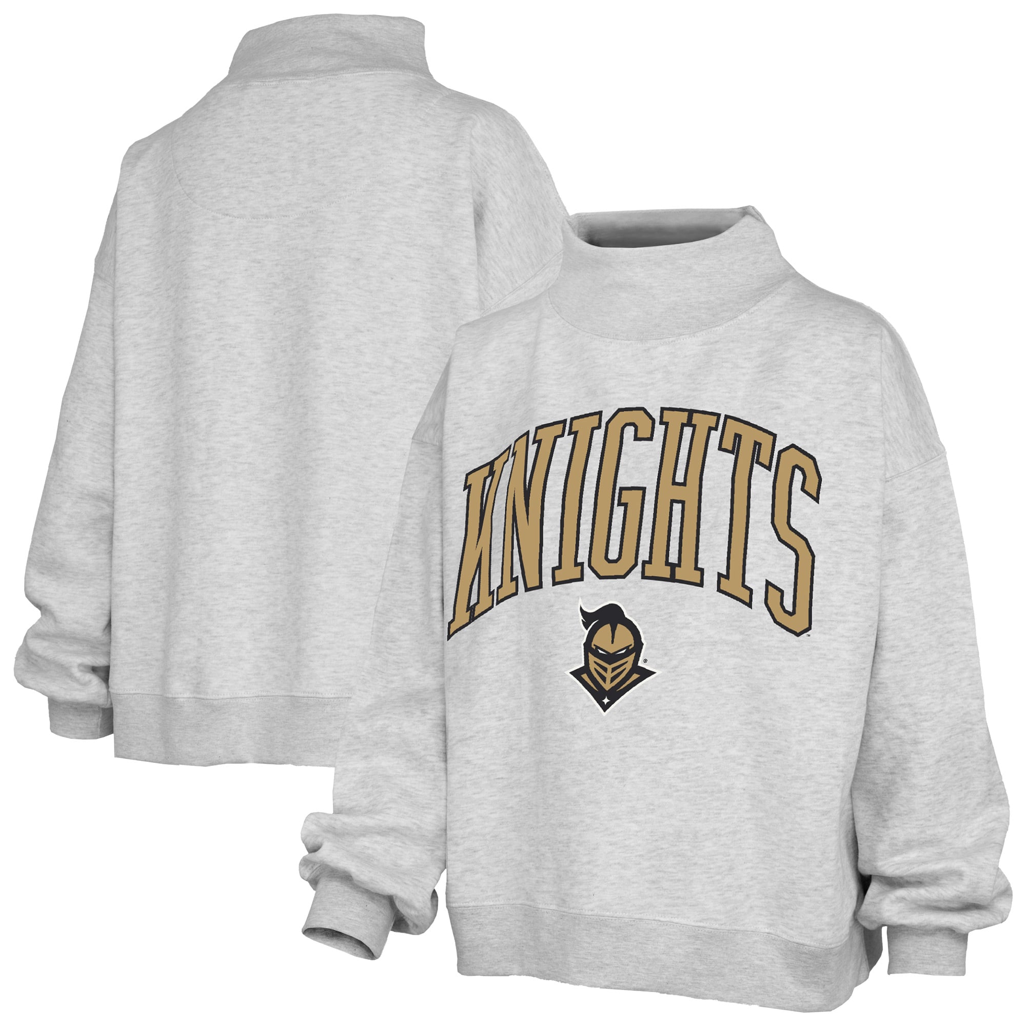 Sweat-shirt à col montant oversize en polaire Pressbox Ash UCF Knights pour femme