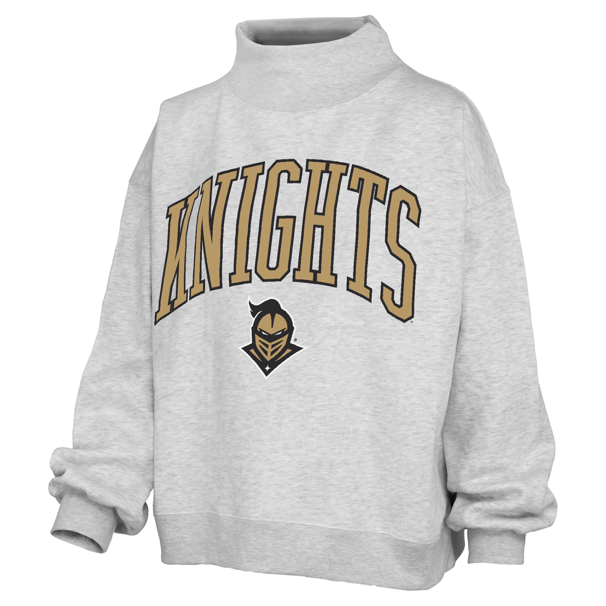 Sweat-shirt à col montant oversize en polaire Pressbox Ash UCF Knights pour femme
