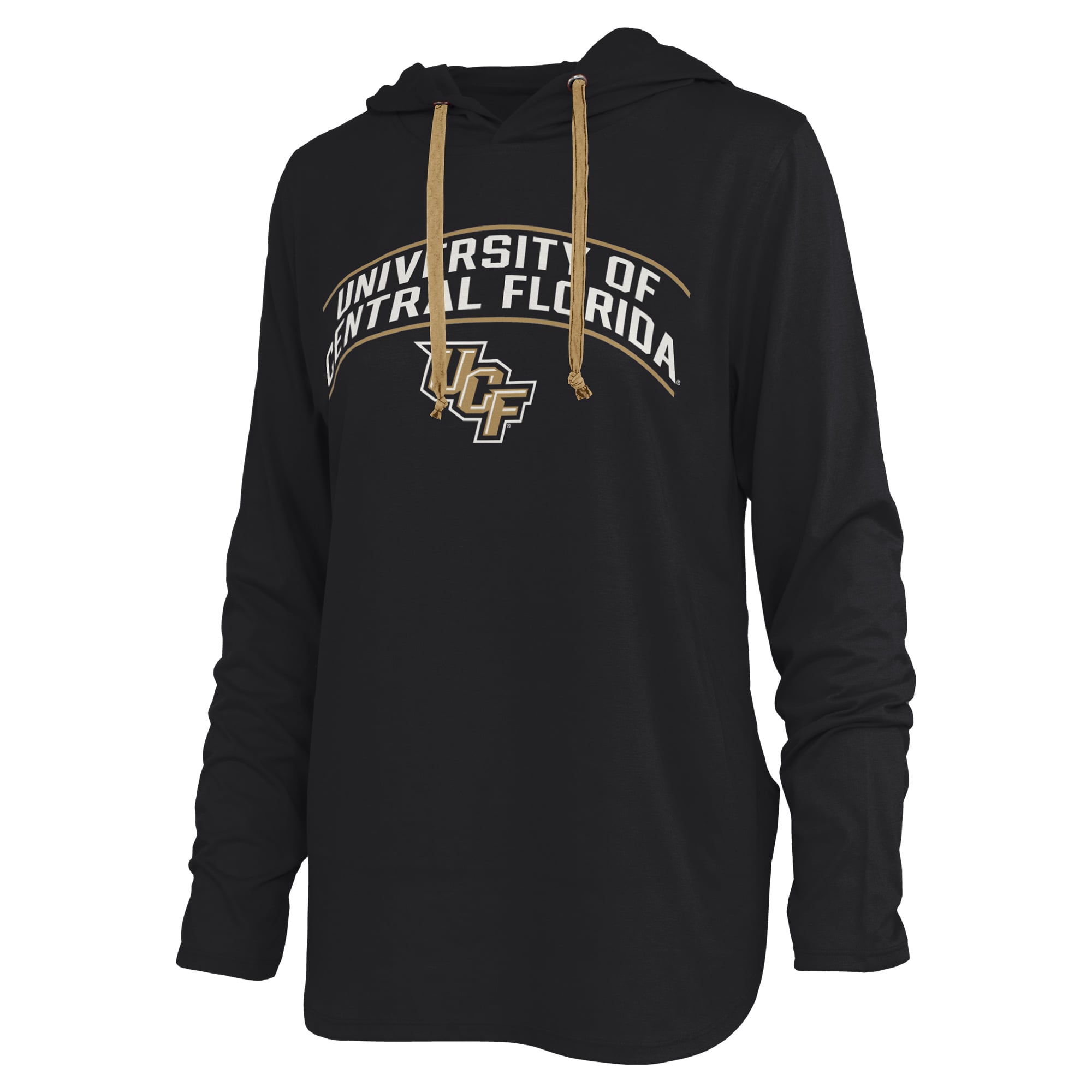 T-shirt à capuche manches longues noir Pressbox UCF Knights Allie pour femmes