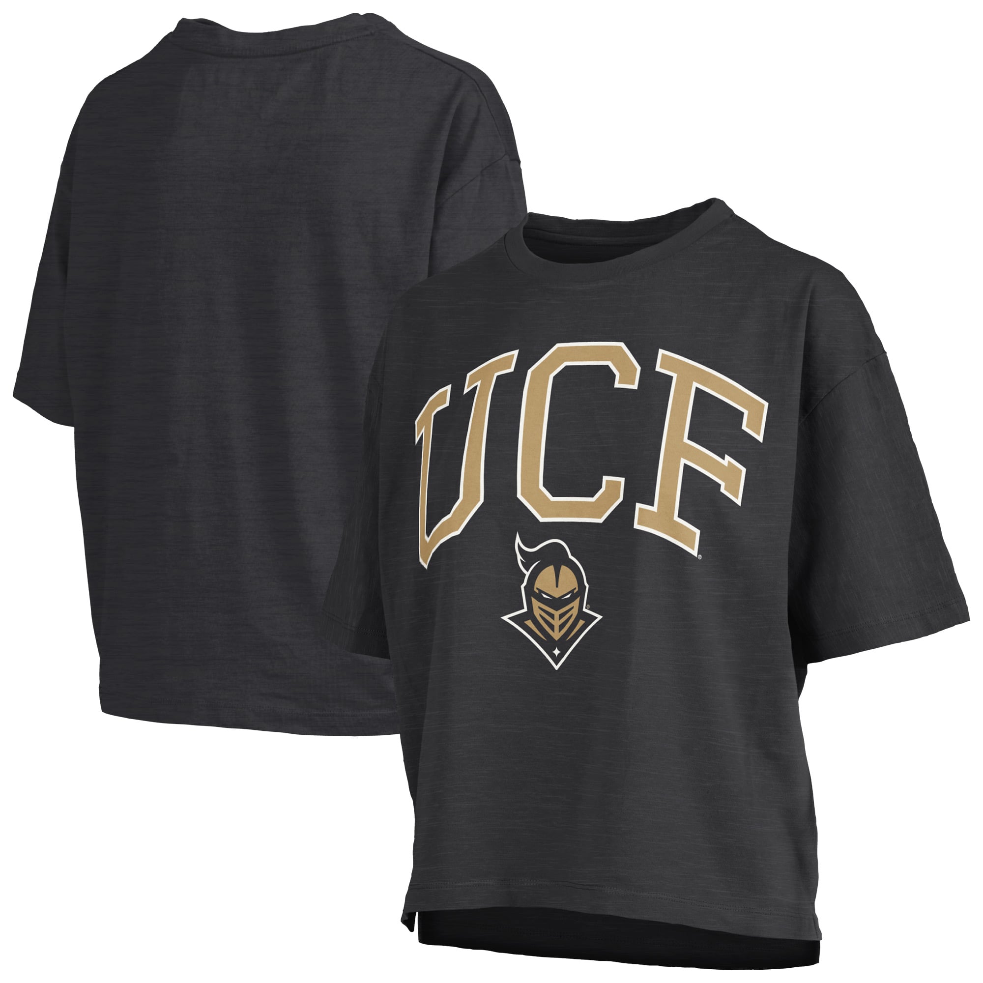 T-shirt oversize Pressbox Black UCF Knights Nelson Arch Over Logo Slub pour femme