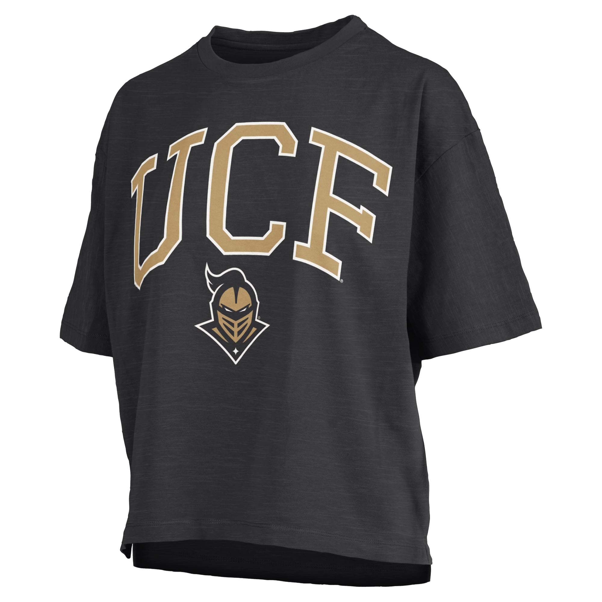 T-shirt oversize Pressbox Black UCF Knights Nelson Arch Over Logo Slub pour femme