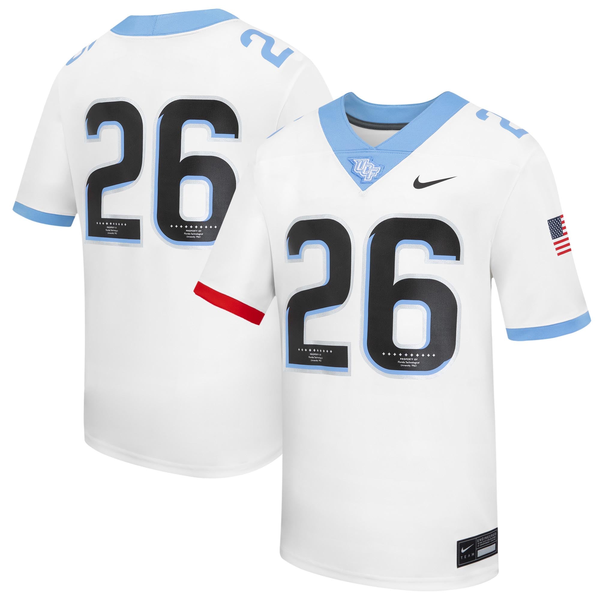Maillot de football réplique Nike blanc UCF Knights 2026 Space Game pour jeunes