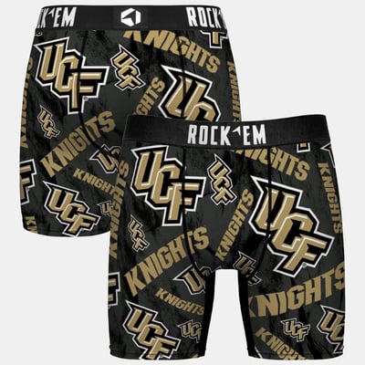  UCF Knights Rock Em Youth All Over Logo Boxer Briefs - Black