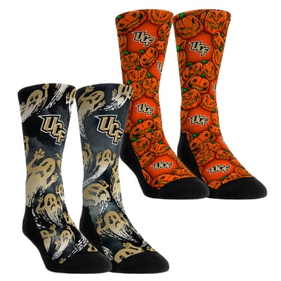  UCF Knights Rock Em Youth Halloween Crew Socks 2-Pack Set - Orange